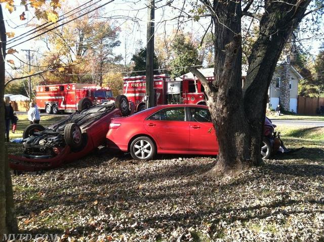 Units operate on a motor vehicle collision off of Golden Beach Road where one person was flown to an area trauma center